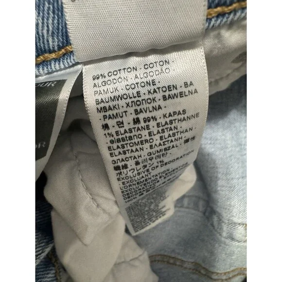 Levi's Premium Ribcage Straight Leg Jeans Women's Size 29 Light Wash Big E - Picture 7 of 8